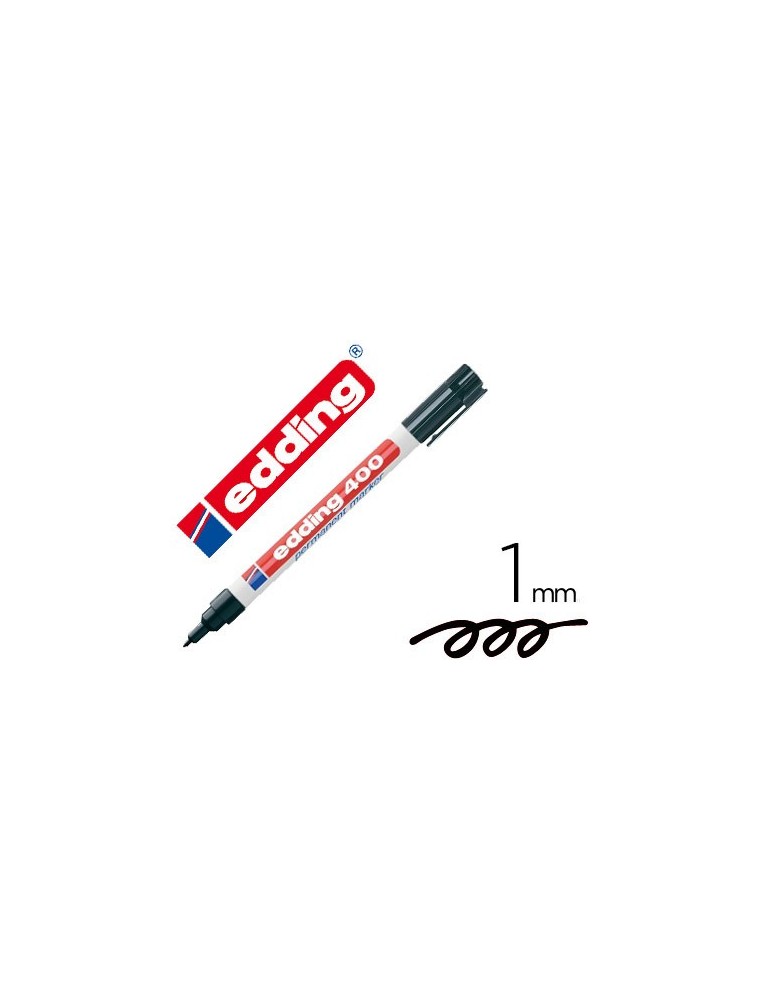 Rotulador edding marcador permanente 400 negro punta redonda 1 mm