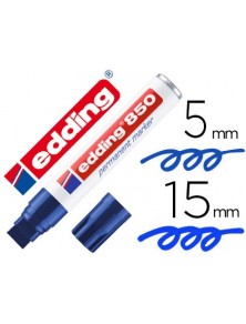 Rotulador edding marcador permanente 850 azul punta biselada 5-15 mm recargable
