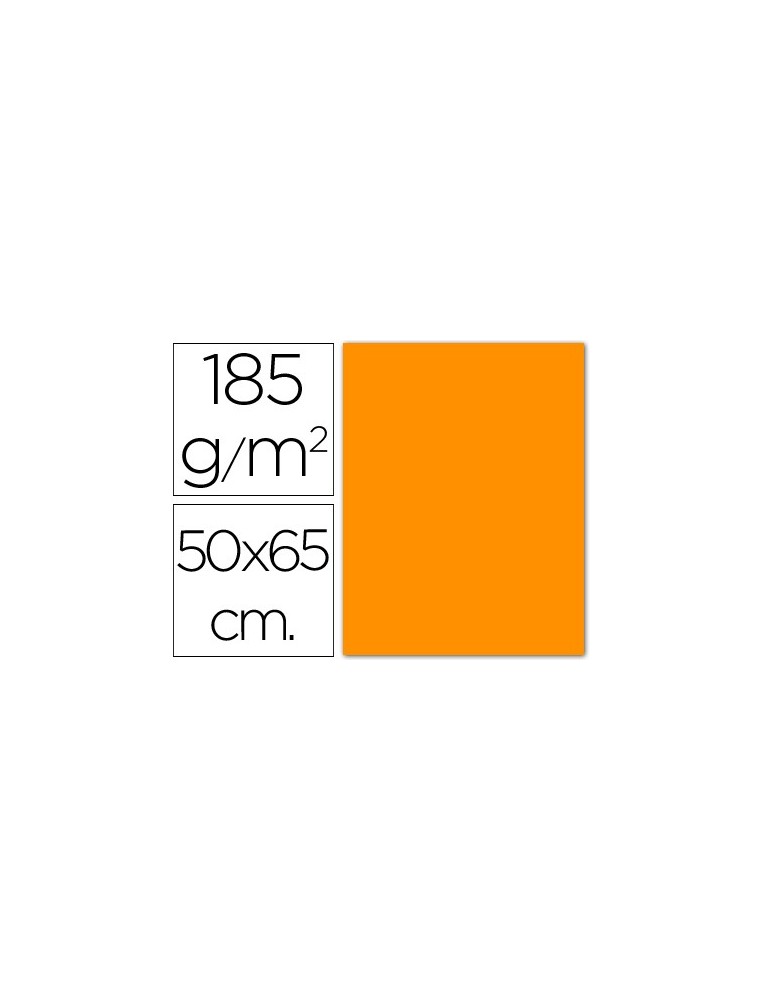 Cartulina guarro naranja -50x65 cm -185 gr