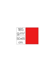 Cartulina guarro roja -50x65 cm -185 gr