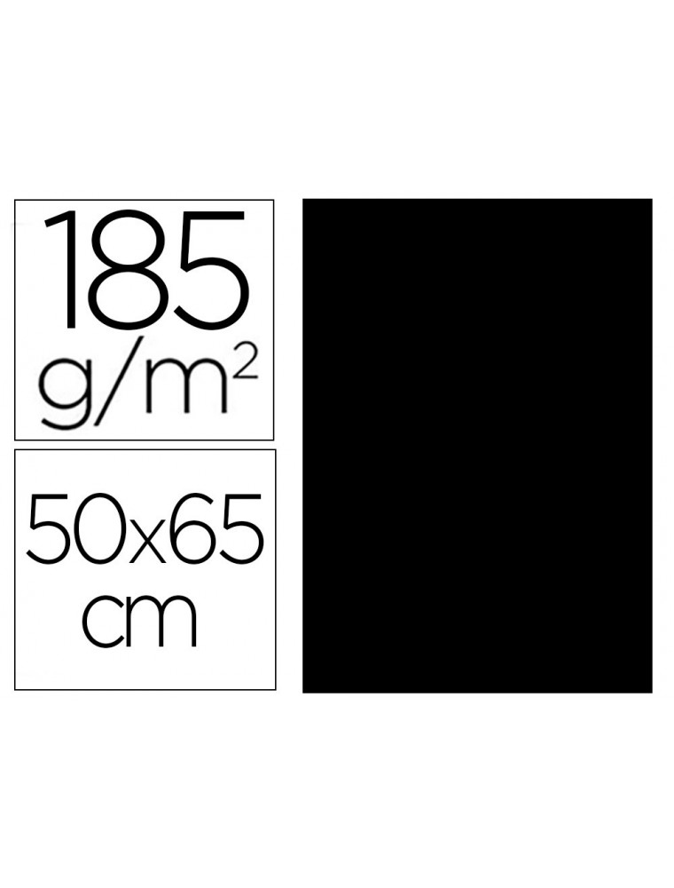 Cartulina guarro negra -50x65 cm -185 gr