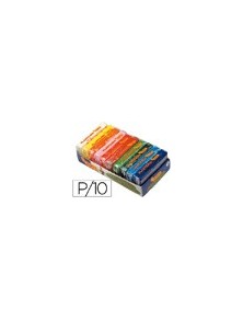 Plastilina jovi 70 tamaño pequeño bandeja de 10 unidades colores surtidos
