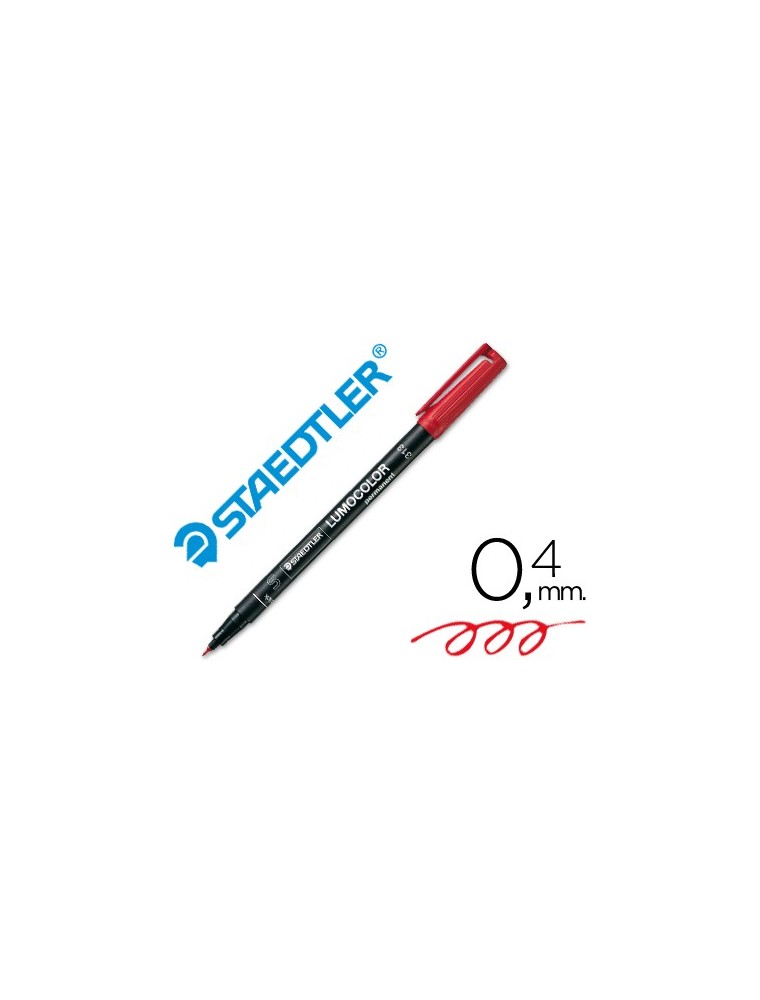 Rotulador staedtler lumocolor retroproyeccion punta de fibrapermanente 313-2 rojo punta super fina redonda 0.4 mm