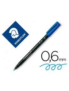 Rotulador staedtler lumocolor retroproyeccion punta de fibrapermanente 318-3 azul punta fina redonda 0.6 mm