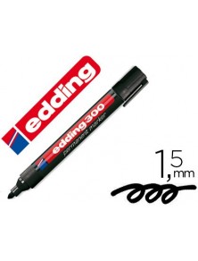 Rotulador edding marcador permanente 300 negro punta redonda 1,5-3 mm recargable