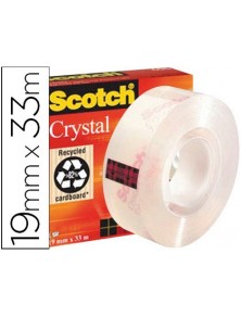 Cinta adhesiva scotch supertransparente 33 mt x 19 mm 6001933ci