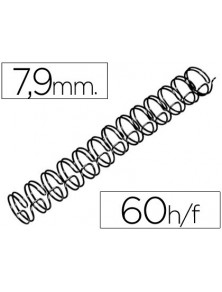 Espiral wire 31 7,9 mm n.5 negro capacidad 60 hojas caja de 100 unidades