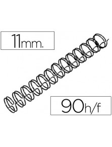 Espiral wire 31 11 mm n.7 negro capacidad 90 hojas caja de 100 unidades
