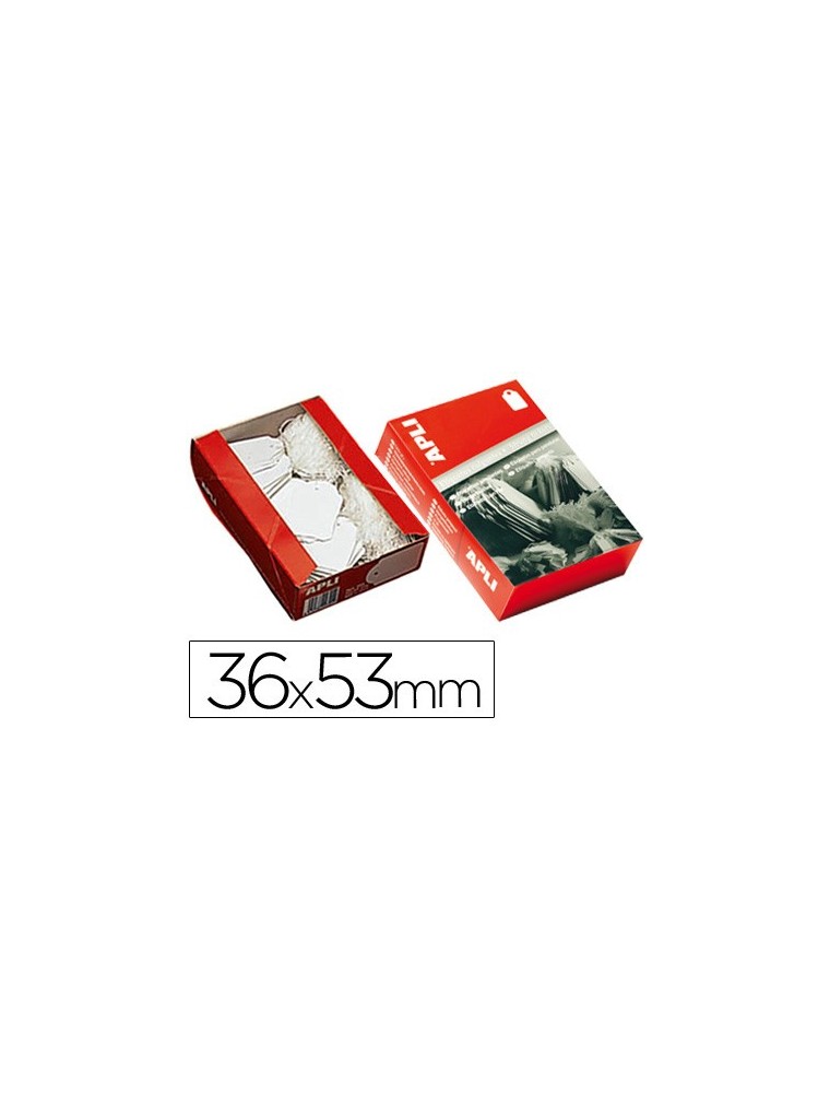 Etiquetas colgantes apli 392 36x53 mm caja de 500 unidades