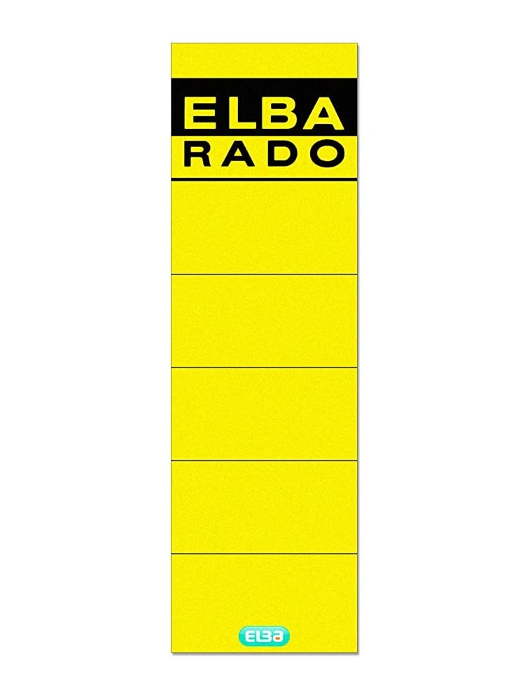 Elba bolsa 10 etiquetas para 50 mm color amarillo