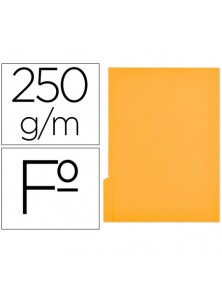 Subcarpeta cartulina gio folio pestaña izquierda 250 gm2 amarillo