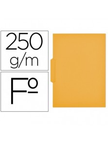 Subcarpeta cartulina gio folio pestaña central 250 gm2 amarillo