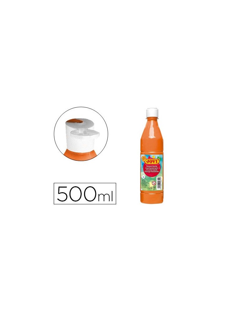 Tempera liquida jovi escolar 500 ml naranja