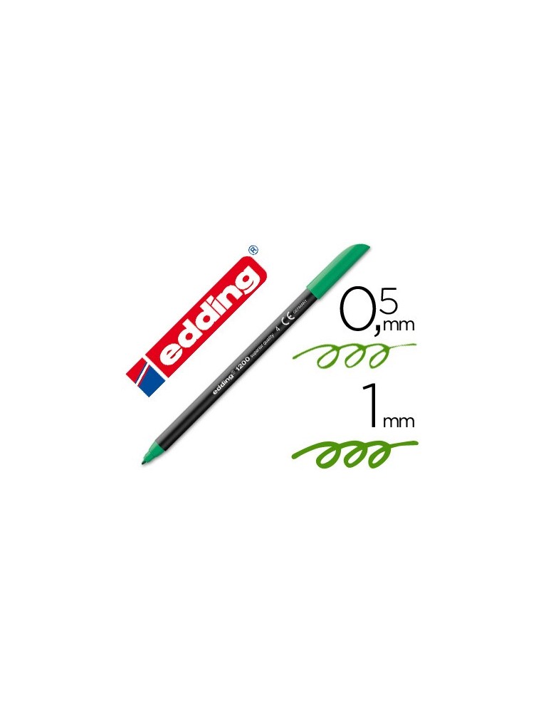 Rotulador edding punta fibra 1200 verde n.4 punta redonda 0.5 mm