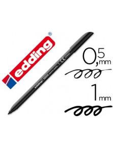 Rotulador edding punta fibra 1200 negro n.1 punta redonda 0.5 mm