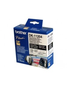 Etiqueta adhesiva brother dk11204 -tamaño 17x54 mm para impresoras de etiquetas ql -400 etiquetas-