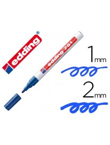 Rotulador edding punta fibra 751 azul punta redonda 1-2 mm