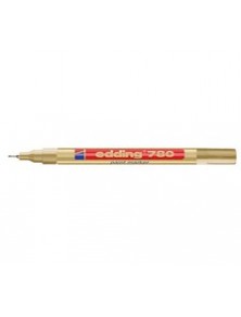 Rotulador marcador permanente tinta opaca punta metalica trazo 0.8 mm oro edding