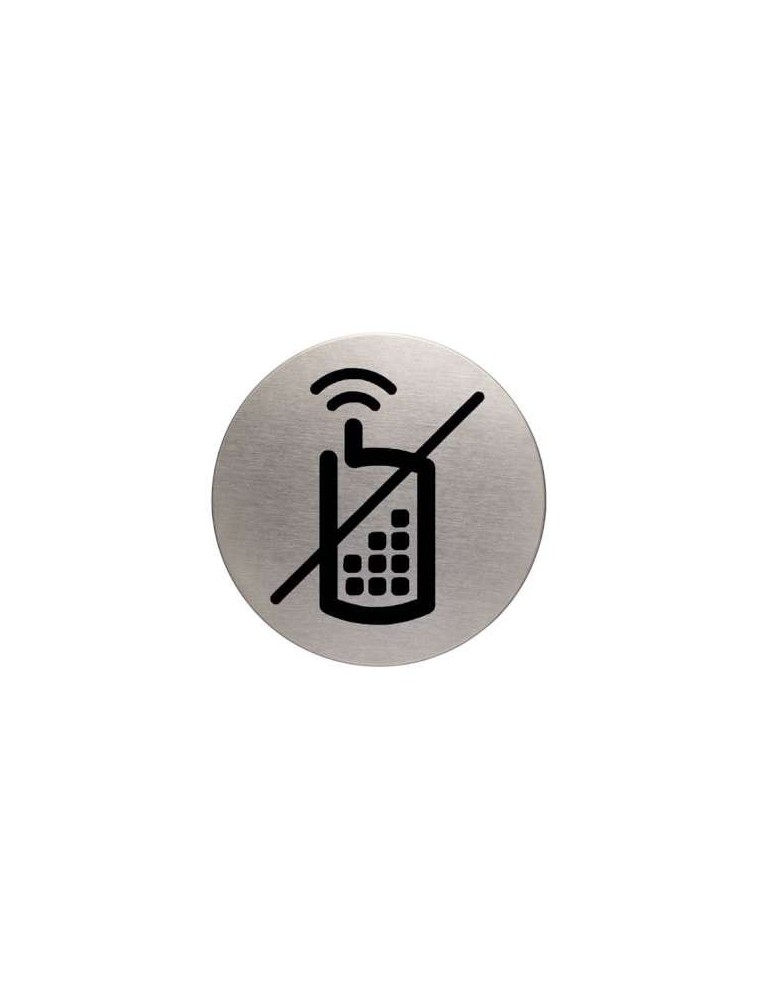 Pictogramas acero adhesivo Prohibido teléfono móvil