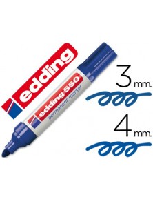 Rotulador edding punta fibra permanente 550 azul n.3 punta redonda