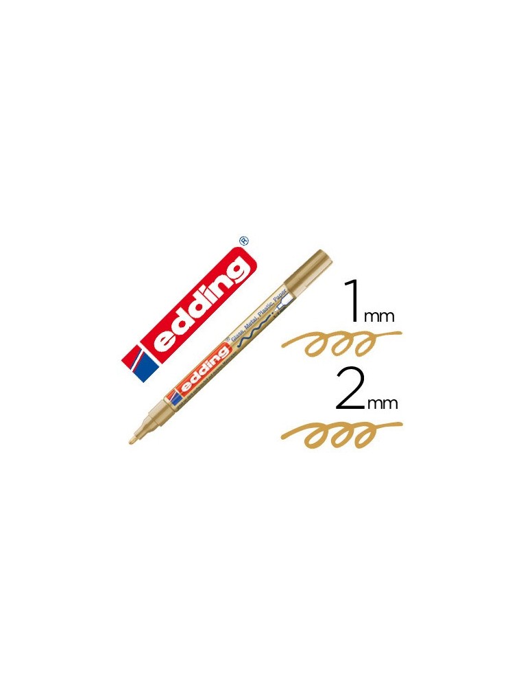 Rotulador edding punta fibra 751 oro punta redonda 1-2 mm