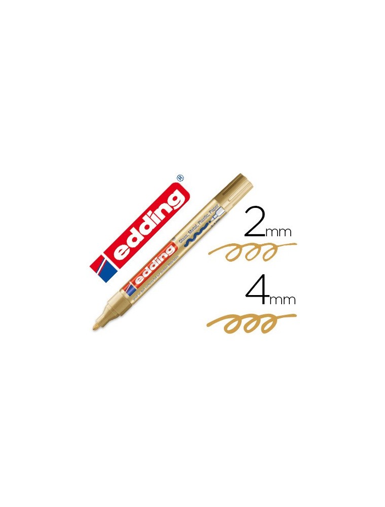 Rotulador edding punta fibra 750 oro punta redonda 2-4 mm