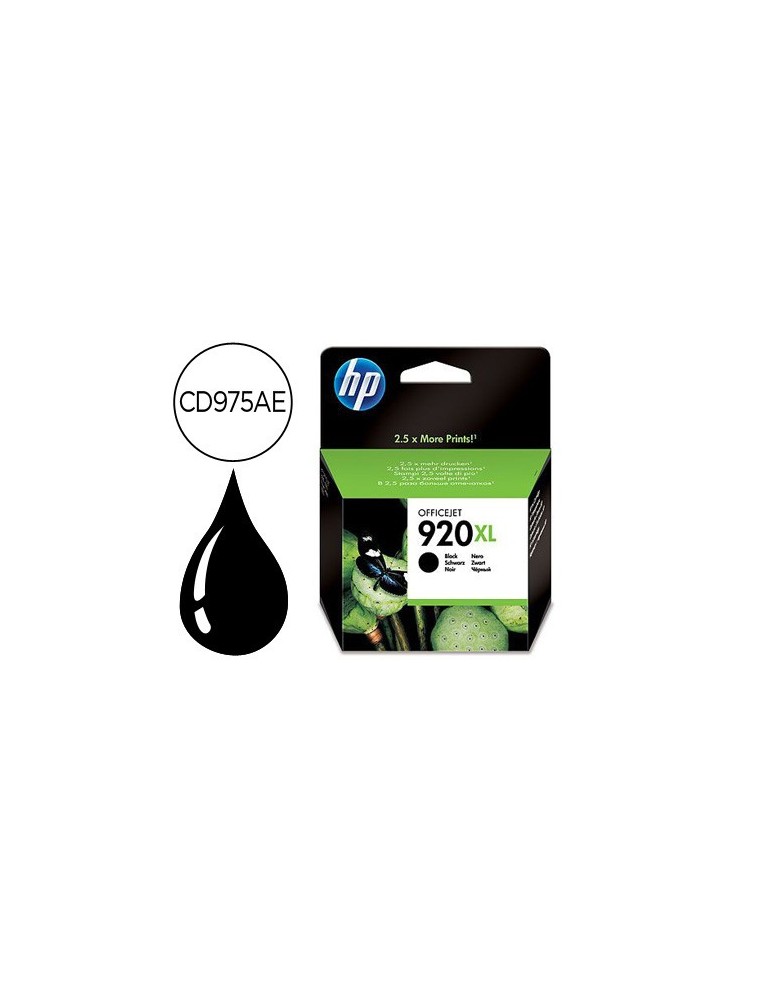 Ink-jet hp 920xl negro 1200pag officejet9206500