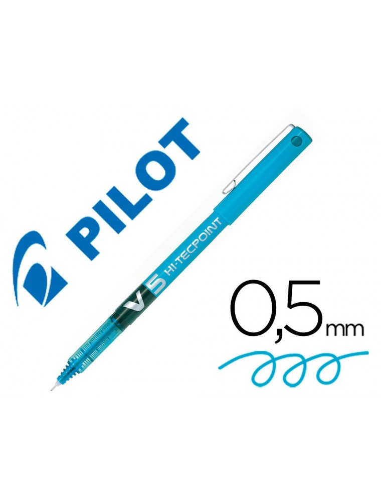 Rotulador pilot punta aguja v-5 azul claro 0.5 mm