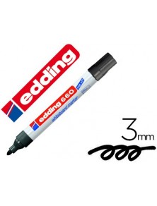 Rotulador edding para pizarra blanca 660 color negro punta redonda 3 mm