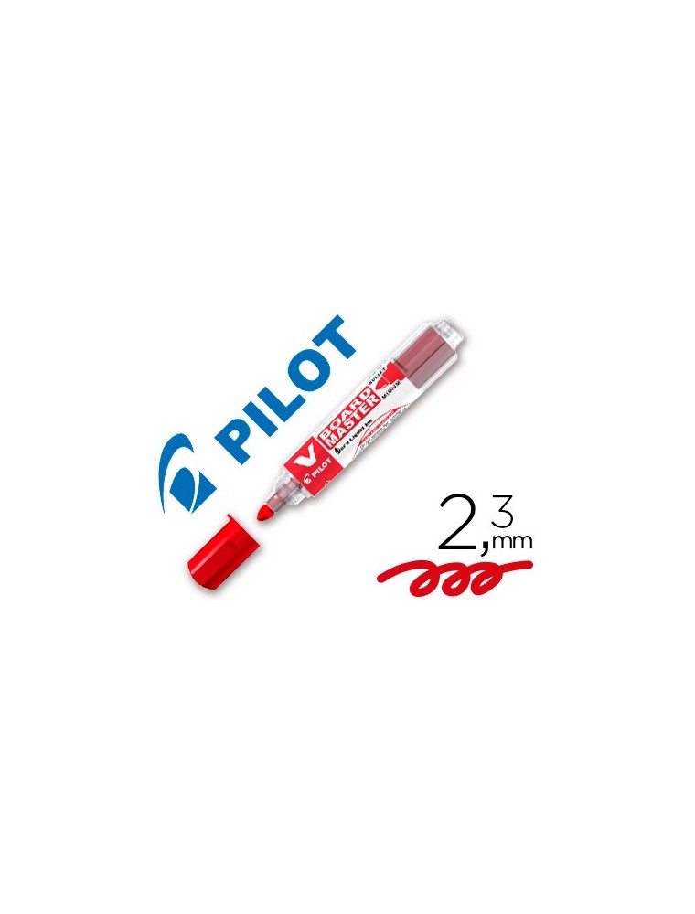 Rotulador pilot v board master para pizarra blanca rojo tinta liquida trazo 2,3mm