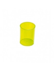 Portalápices plastico translúcido amarillo