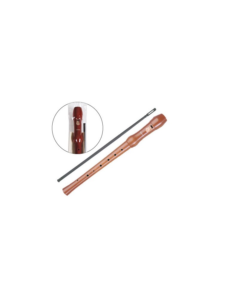 Flauta hohner madera peral lacada 9555 dos piezas en funda transparente