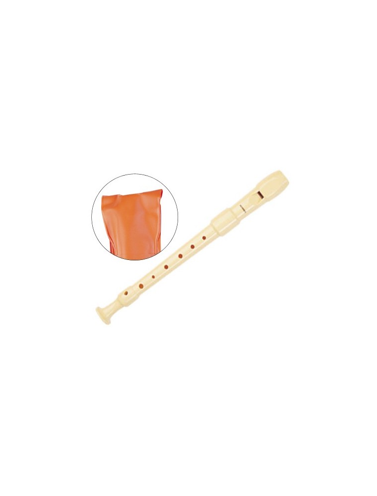 Flauta hohner 9516 color marfil desmontado funda naranja