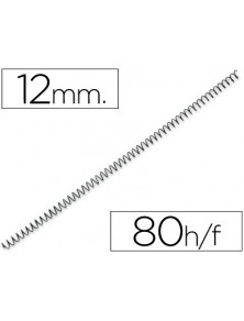 Espiral metalico q-connect 64 51 12 mm 1mm caja de 200 unidades