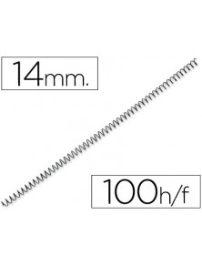 Espiral metalico q-connect 64 51 14 mm 1mm caja de 100 unidades