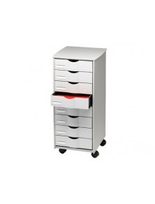 Mueble auxiliar paperflow para oficina 8 cajones en color gris 5x825x382 71,5x31,6x34,3 cm