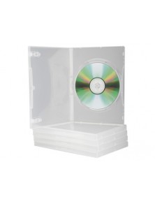 Caja dvd q-connect transparente pack de 5 unidades
