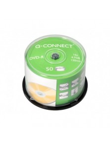 Dvd-r q-connect capacidad 4,7gb duracion 120min velocidad 16x bote de 50 unidades