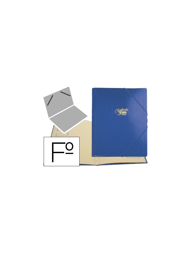 Carpeta clasificador carton compacto saro folio azul -12 departamentos