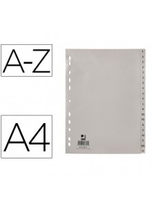 Separador alfabetico q-connect plastico a-z din a4 multitaladro