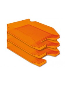 Bandeja sobremesa plastico q-connect naranja transparente240x70x340 mm