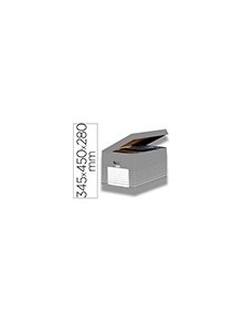 Cajon elba carton color gris para 5 cajas archivo definitivo 345x450x280mm