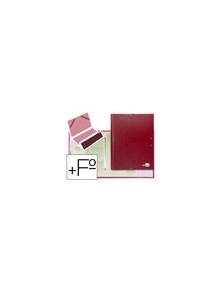 Carpeta clasificadora liderpapel 12 departamentos folio prolongado carton forrado roja