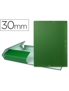 Carpeta proyectos liderpapel folio lomo 30mm carton forrado verde