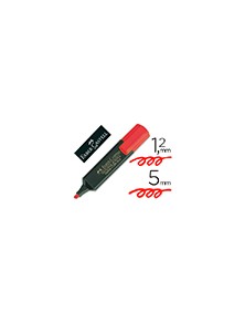 Rotulador faber fluorescente 48-21 rojo