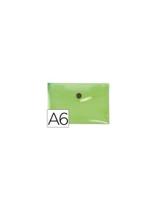 Carpeta liderpapel dossier broche 44233 polipropileno din a6 verde translucido