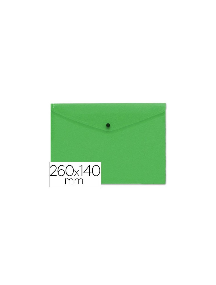 Carpeta liderpapel dossier broche polipropileno tamaño sobre americano 260x140mm verde translucido