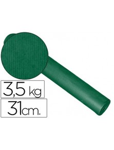 Papel de regalo kraft liso kfc bobina 31 cm 3,5 kg color verde