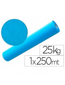 Papel kraft azul bobina 1,00 mt x 250 mts especial para embalaje