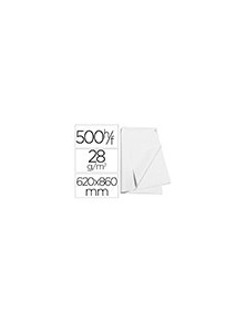 Papel manila 62x86 blanco paquete de 500 hojas
